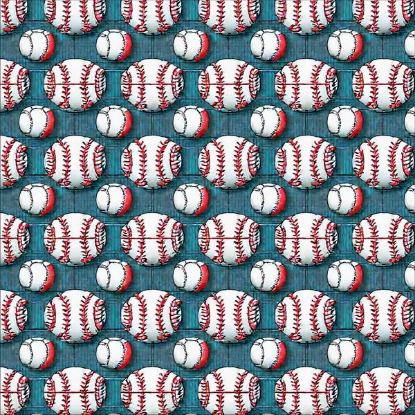 Seamless pattern illustration baseball the sport