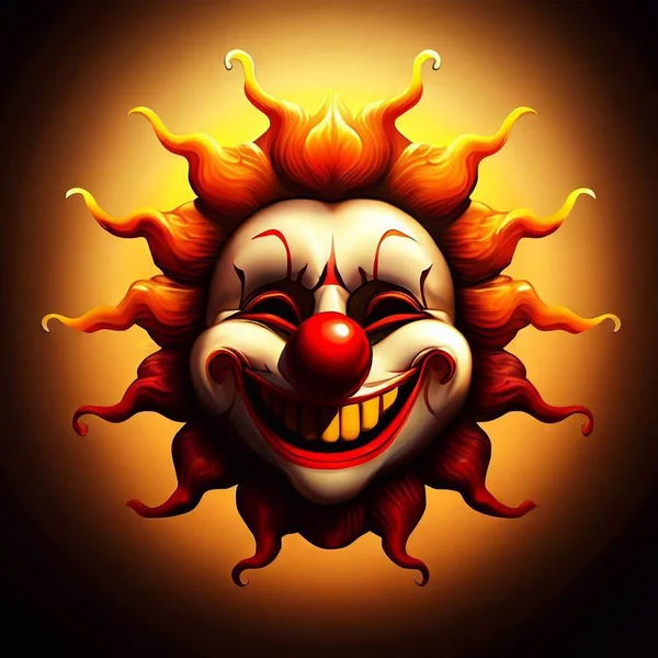 Голова Усміхненого Веселого Клоуна — стокове фото
