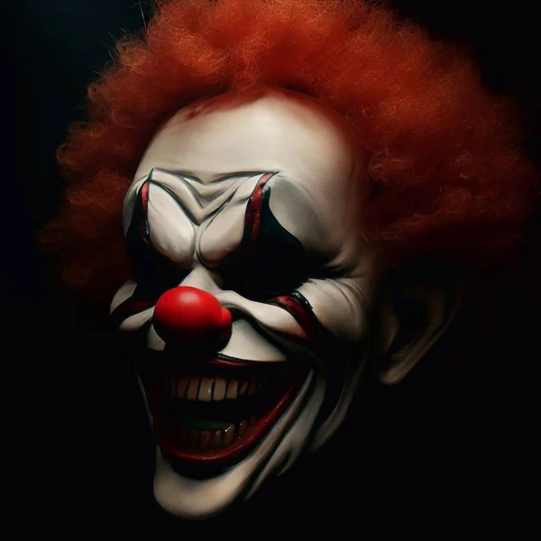 Tête Sourire Joyeux Clown — Photo