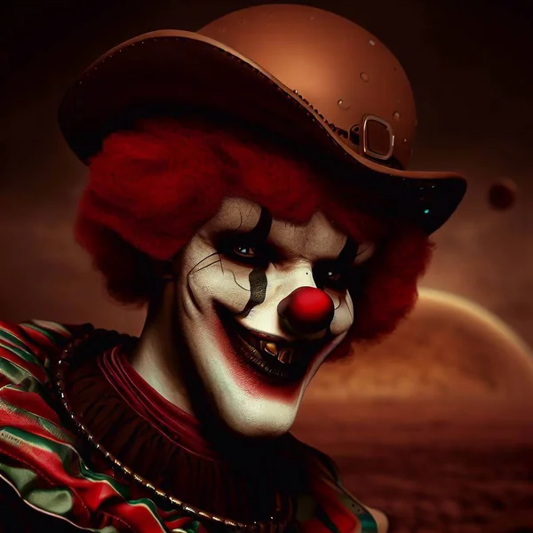 Голова Усміхненого Веселого Клоуна — стокове фото