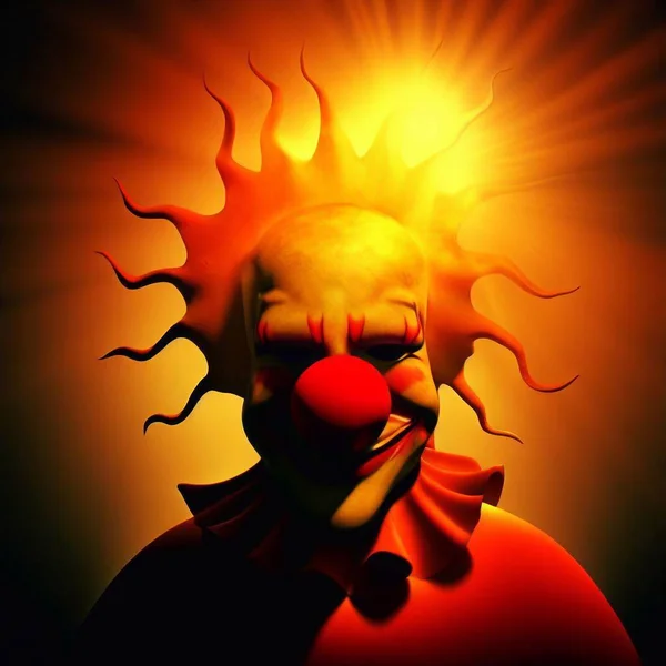 Testa Sorriso Allegro Clown — Foto Stock