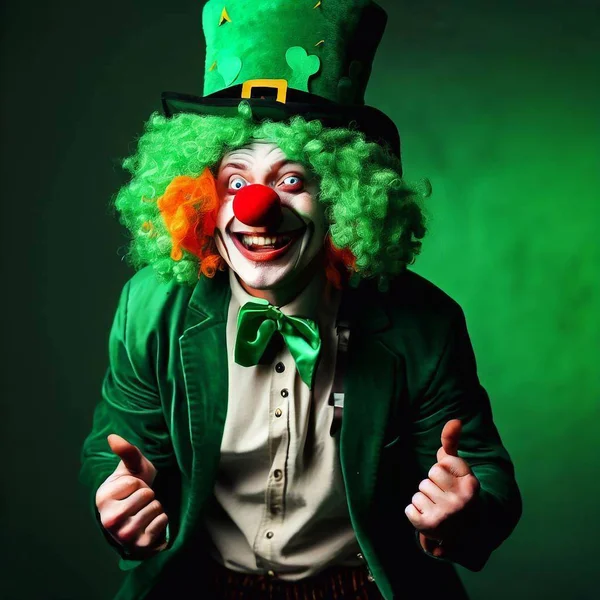 Head Smiling Cheerful Clown — Stock Photo, Image