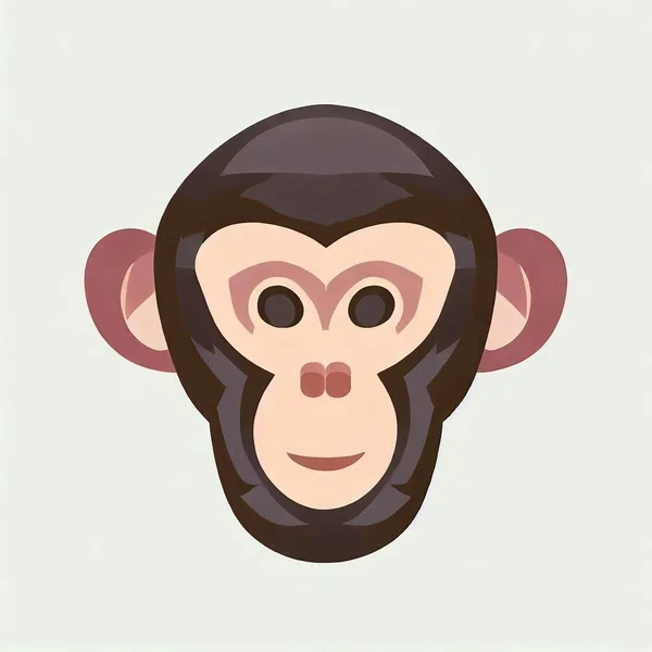 猿の頭の前を見ると — ストック写真