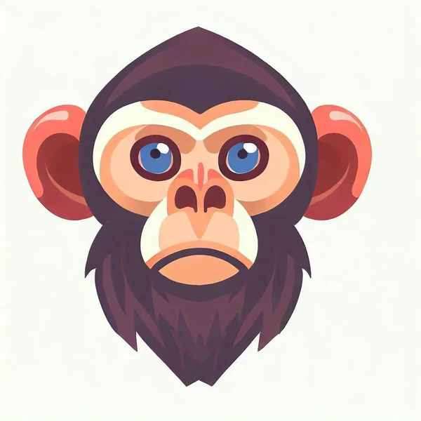Dívám Přímo Před Sebe Opice — Stock fotografie