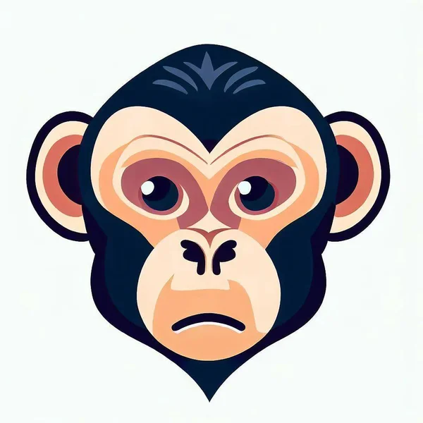 Dívám Přímo Před Sebe Opice — Stock fotografie