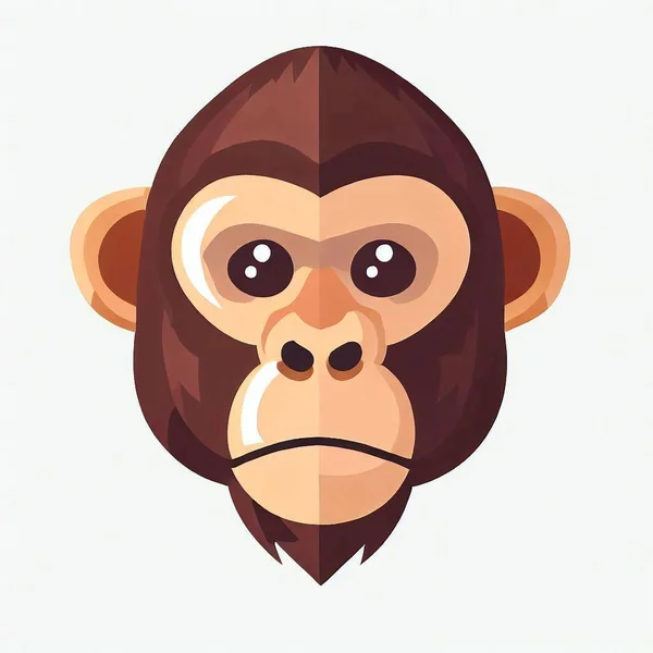 Κοιτάζοντας Ευθεία Μπροστά Μαϊμού Κεφάλι — Φωτογραφία Αρχείου