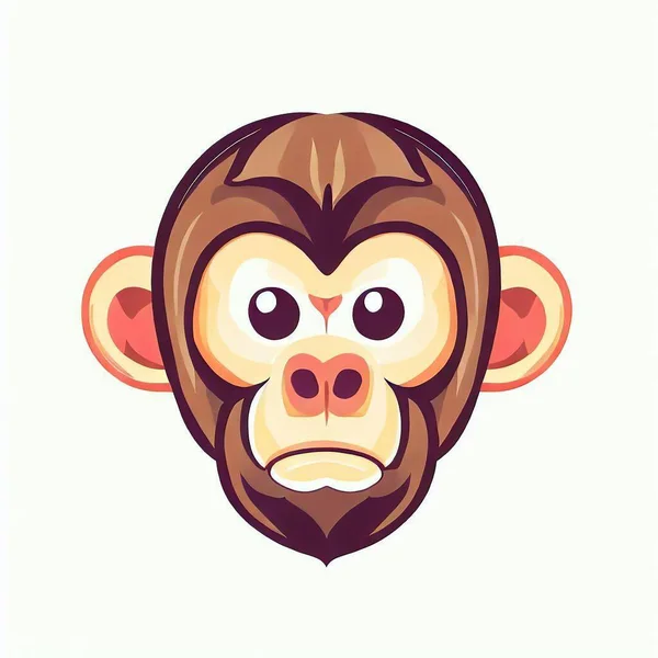 Looking Straight Ahead Monkey Head — Stock Photo, Image