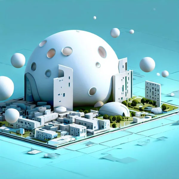 Blob Architecture Modern Buildings City — стоковое фото