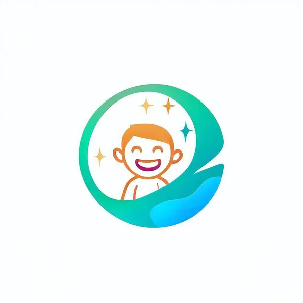 Детская Стоматологическая Практика Элегантный Логотип Дизайн — стоковое фото