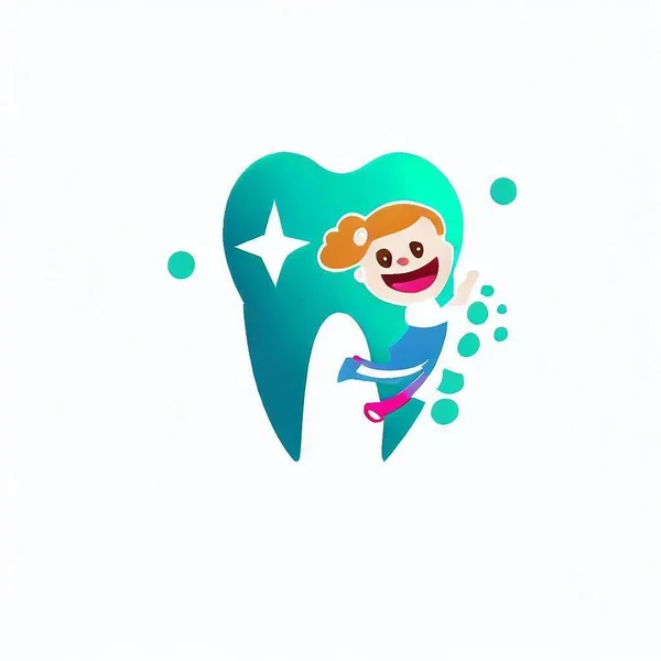 Odontología Pediátrica Logo Elegante Diseño —  Fotos de Stock