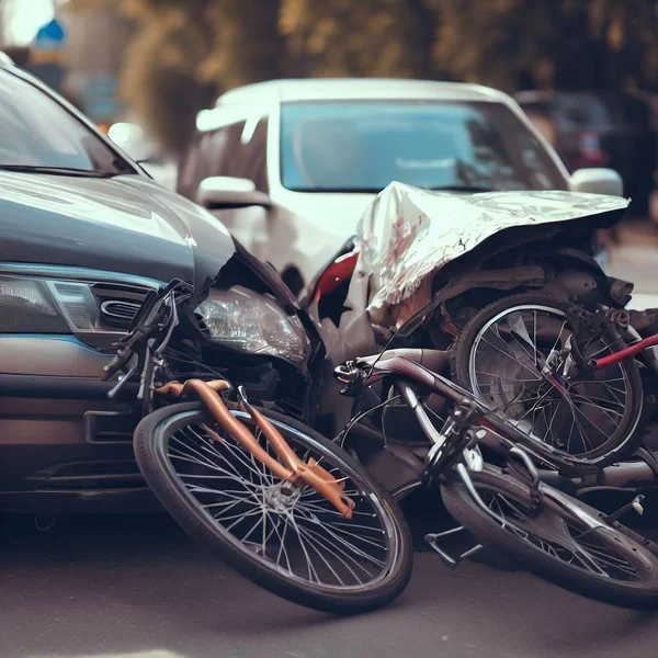 Accidente Coche Que Garantiza Seguridad Para Usted Otros Usuarios Carretera — Foto de Stock