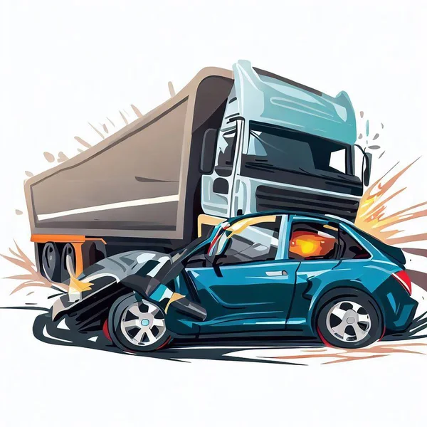 Автомобильная Авария Обеспечивает Безопасность Себя Других Пользователей — стоковое фото