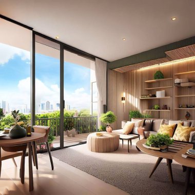 Apartman iç dizayn projesi.