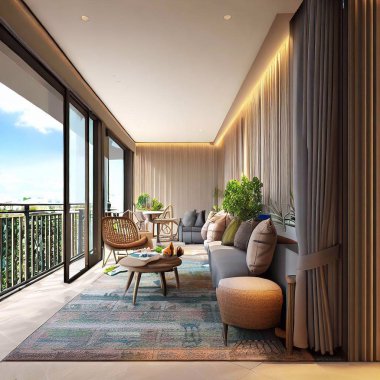 Apartman iç dizayn projesi.