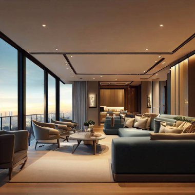 Apartman iç dizayn projesi.