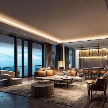 Apartman iç dizayn projesi.