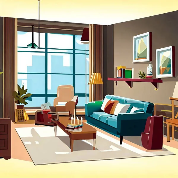 Apartamento Design Interiores Projetar Casa — Fotografia de Stock