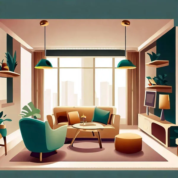 Appartamento Progetto Interior Design Casa — Foto Stock