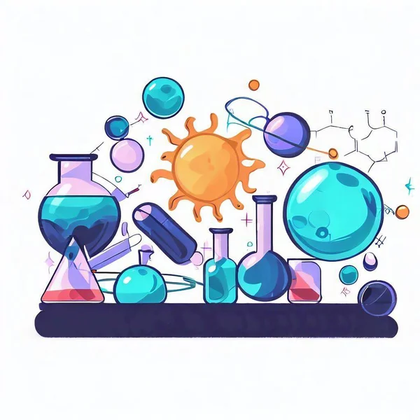混合液の科学をSolvanics — ストック写真