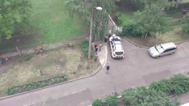 KYIV, UKRAINE - 14 Temmuz 2023: Polis bir adamı gözaltına aldı