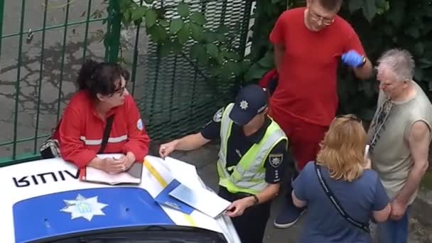 Kyiv Ucrania Julio 2023 Policía Detuvo Hombre — Vídeos de Stock
