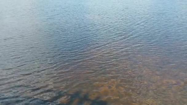 Texture River Water Embankment — Stock Video