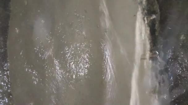 Underground Drainage River Flows Adit — Stock Video