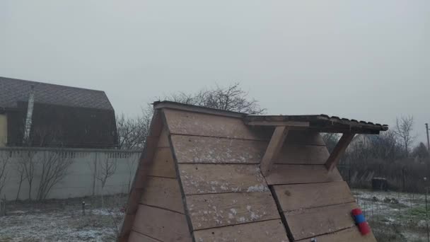 雪刮遍了整个村子 — 图库视频影像