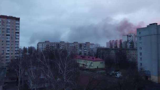Kyiv Ukraine January 2024 Rocket Explosions City — Vídeo de stock