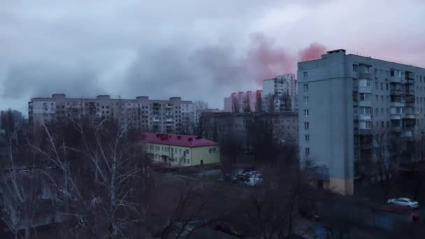 Kyiv Ukraine January 2024 Rocket Explosions City — Vídeo de Stock