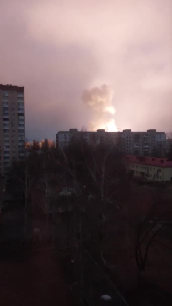 Kyiv Ukraine January 2024 Rocket Explosions City — kuvapankkivideo