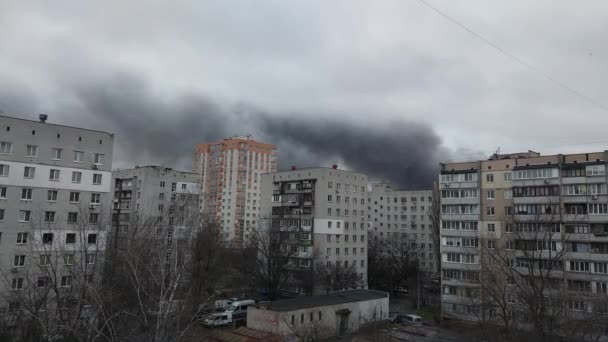 Kyiv Ukraine January 2024 Rocket Explosions City — 图库视频影像