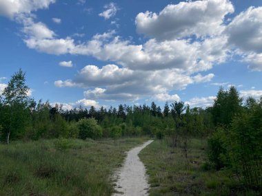 Hava değişirken kırsal bölgede bulutlar var.
