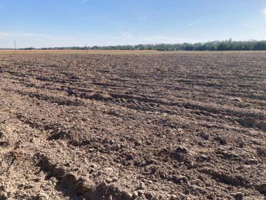 Sonbaharda hasattan sonra sürülen tarlalar