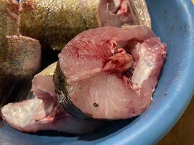 Taze zander balıklarının fileto ve hazırlıklarını gösteren yüksek kaliteli resimlerden oluşan bir koleksiyon.