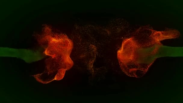 Візуальні Ілюзії Димові Хвилі Абстрактна Рухома Рідина Психоделічна Абстракція Гіпнозу — стокове відео
