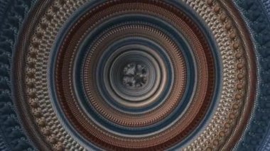 4k Soyut Çok Renkli Hareket Grafikleri arka planı. Ya da yoga, kulüpler, şovlar, mandala, fraktal animasyon için. Güzel parlak süs..