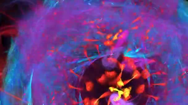 Разноцветные Пересекающиеся Полосы Переплетаются Модные Узоры Геометрическая Абстракция Неоновом Стиле — стоковое видео