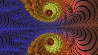 4k Soyut Çok Renkli Hareket Grafikleri arka planı. Ya da yoga, kulüpler, şovlar, mandala, fraktal animasyon için. Güzel parlak süs..