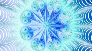 4k Soyut Çok Renkli Hareket Grafikleri arka planı. Ya da yoga, kulüpler, şovlar, mandala, fraktal animasyon için. Güzel parlak süs..