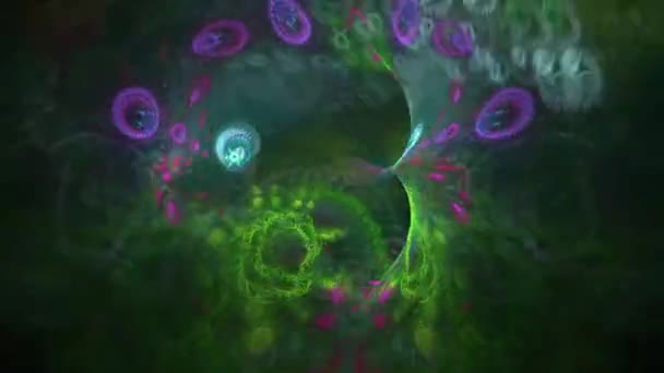 催眠術のためのサイケデリックな抽象化 ビデオジョッキー Visual幻想 煙の波を再生するための背景 抽象的な移動流体 コンサート ナイトクラブ グリッチの設計のためのコンピュータグラフィックス — ストック動画