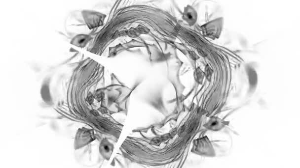 催眠时的迷幻抽象 视频骑师的背景Vj Visual Illusion Smoke Waves 抽象的运动流体 设计音乐会 夜总会 小故障的计算机图形学 — 图库视频影像