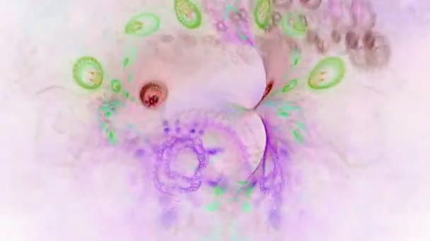 催眠时的迷幻抽象 视频骑师的背景 视觉错觉 抽象的运动流体 设计音乐会 夜总会 小故障的计算机图形学 — 图库视频影像
