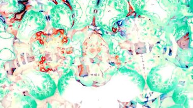 Psychedelic camera flight inside a mushroom. Visual illusions abstraction for hypnosis. Background for playing video jockey, VJ. Computer graphics for the design of concerts, nightclubs, glitch