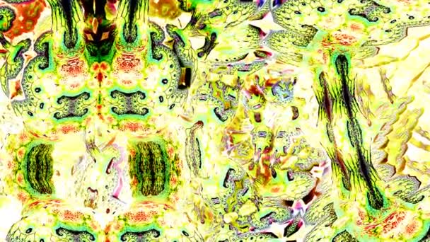 Psychedelic Camera Flight Mushroom Abstract Moving Fluid Visual Illusions Moving — стоковое видео