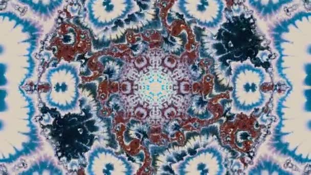 Dentro Caleidoscopio Multicolor Con Patrones Cambiantes Abstracción Psicodélica Para Hipnosis — Vídeos de Stock