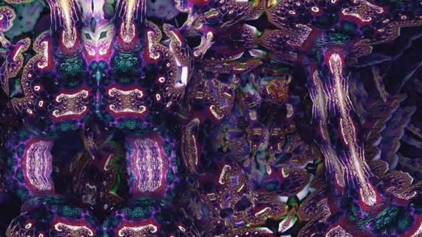 摄像机在迷幻的蘑菇中飞行 展现了一个充满活力的图样和色彩的超现实世界 在此过程中 你要踏上令人难以置信的旅程 — 图库视频影像