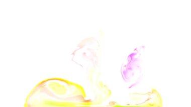 Çok renkli parlak boyalar parıltılı bir sıvıda hareket eder. Taşıma sıvısı soyut. Görsel yanılsamalar, hareket eden dalgalar. Hipnoz için psikedelik soyutlama.