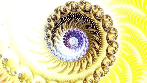 Fraktale Mehrfarbige Bewegung Grafischer Hintergrund Psychedelische Abstraktion Zur Hypnose Hintergrund — Stockvideo