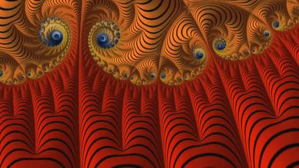Fraktale Mehrfarbige Bewegung Grafischer Hintergrund Psychedelische Abstraktion Für Hypnose — Stockvideo